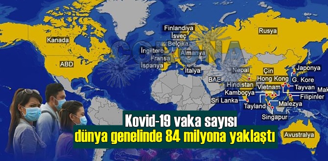 Kovid-19 vaka sayısı dünya genelinde 84 milyona yaklaştı