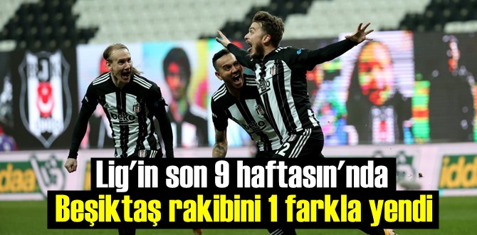 Lig'in son 9 haftasın'nda Beşiktaş rakibini 1 farkla yendi, skor 2-1 Beşiktaşın