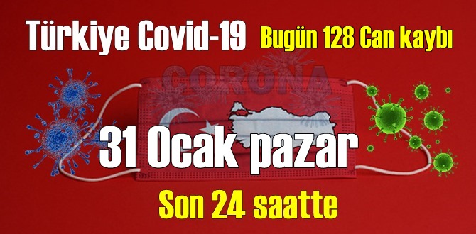 31 Ocak pazar Koronavirüs verileri açıklandı,bugün 128 Can kaybı yaşandı!