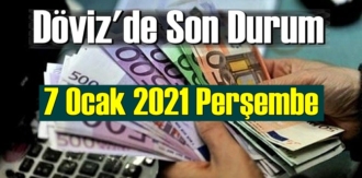 7 Ocak 2021 Perşembe Ekonomi’de Döviz piyasası, Döviz güne nasıl başladı