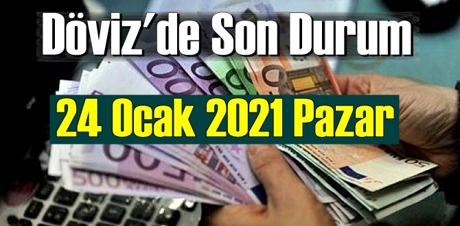 24 Ocak 2021 Pazar Ekonomi’de Döviz piyasası, Döviz güne nasıl başladı