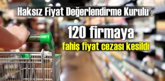 Gelen Şikayetler derlendi ve 120 firmaya fahiş fiyat cezası kesildi!
