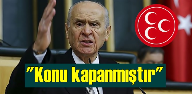 "Konu kapanmıştır"