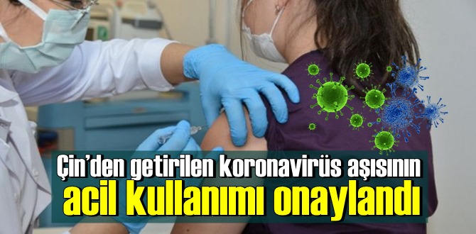 Çin’den getirilen koronavirüs aşısının acil kullanımı onaylandı