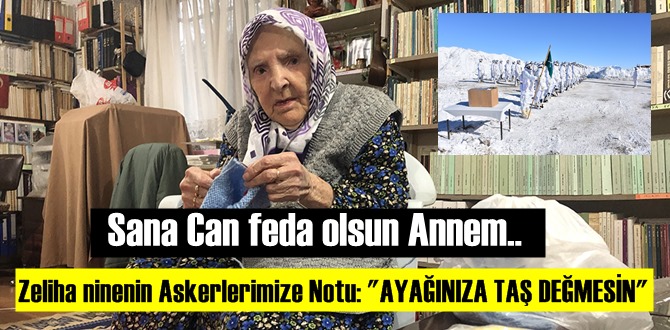 Zeliha Nine'nin el emeği yün çorapları Mehmetçik'lerimizi ısıttı