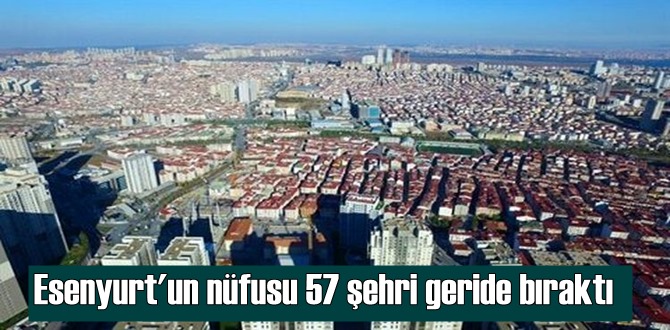 2020 yılında da İstanbul'un en kalabalık ilçesi Esenyurt oldu.