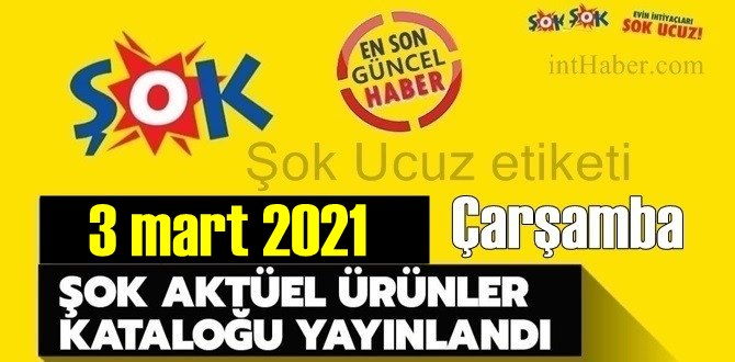 3 mart 2021 Çarşamba ŞOK aktüel ürünler kataloğu açıklandı