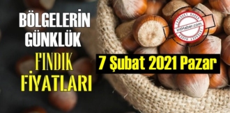 7 Şubat 2021 Pazar Türkiye günlük Fındık fiyatları, Fındık bugüne nasıl başladı