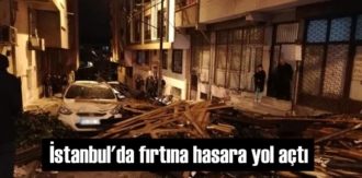 İstanbul'da fırtına hasara yol açtı,Çatılar uçtu, ağaçlar devrildi!