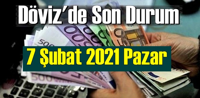 7 Şubat 2021 Pazar Ekonomi’de Döviz piyasası, Döviz güne nasıl başladı