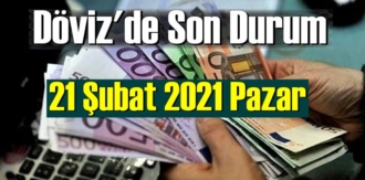 21 Şubat 2021 Pazar Ekonomi’de Döviz piyasası, Döviz güne nasıl başladı