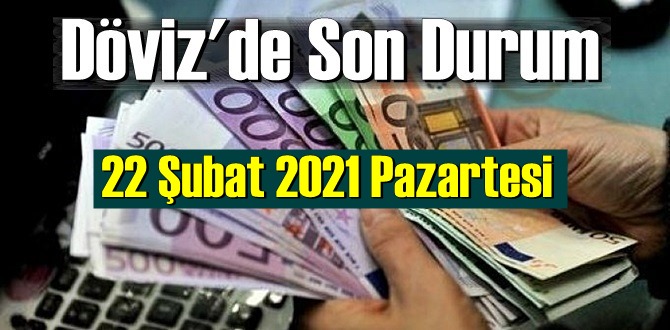 22 Şubat 2021 Pazartesi Ekonomi’de Döviz piyasası, Döviz güne nasıl başladı