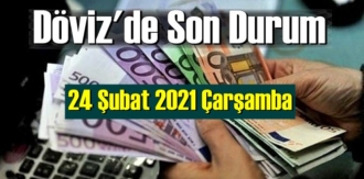 24 Şubat 2021 Çarşamba Ekonomi’de Döviz piyasası, Döviz güne nasıl başladı