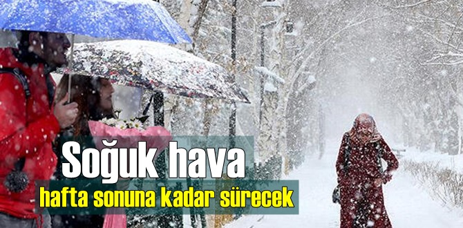 Hava 8 ila 15 derece azalıp Soğuk hafta sonuna kadar devam edecek