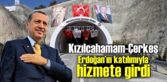Kızılcahamam-Çerkeş tüneli Erdoğan’ın katılımıyla hizmete girdi