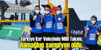 Kar Voleybolu Milli Takımımız, namağlup olarak şampiyona adını yazdırdı
