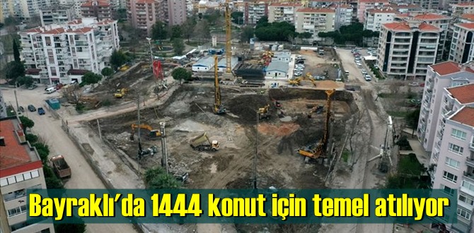 İzmir depreminden en fazla etkilenen ilçe olan Bayraklı'da deprem konutları inşa ediliy