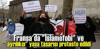 Fransa'da Müslümanları hedef alan Çirkin İslamofobi yasa tasarısı protesto edildi