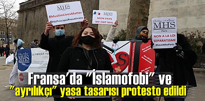 Fransa'da Müslümanları hedef alan Çirkin İslamofobi yasa tasarısı protesto edildi