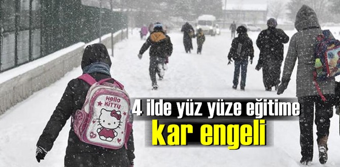 Başta Tekirdağ'da olmak üzere 4 ilde yüz yüze eğitime kar tatili..