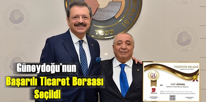 Güneydoğu’nun Başarılı Ticaret Borsası Seçildi