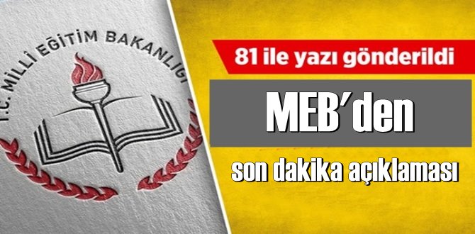 Normalleşme adımlarına geçildi! MEB'den son dakika açıklaması