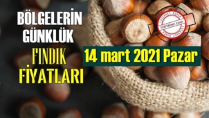 14 mart 2021 Pazar Türkiye günlük Fındık fiyatları, Fındık bugüne nasıl başladı