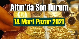 14 Mart Pazar 2021 Bankalar ve serbest piyasa’da Tam,Gram ve Çeyrek Altın fiyatları