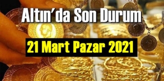 21 Mart Pazar 2021 Bankalar ve serbest piyasa’da Tam,Gram ve Çeyrek Altın fiyatları