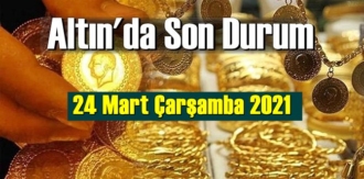 24 Mart Çarşamba 2021 Bankalar ve serbest piyasa’da Tam,Gram ve Çeyrek Altın fiyatları