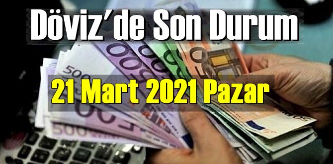 21 Mart 2021 Pazar Ekonomi’de Döviz piyasası, Döviz güne nasıl başladı