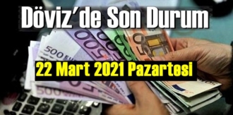 22 Mart 2021 Pazartesi Ekonomi’de Döviz piyasası, Döviz güne nasıl başladı