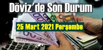 25 Mart 2021 Perşembe Ekonomi’de Döviz piyasası, Döviz güne nasıl başladı