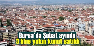 Bursa'da Şubat ayında 3 bine yakın konut satıldı
