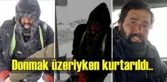 Kars Digor'da, Bisikletle Tura çıkan Ömer Töremen donmak üzereyken kurtarıldı