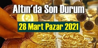 28 Mart Pazar 2021 Bankalar ve serbest piyasa’da Tam,Gram ve Çeyrek Altın fiyatları