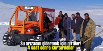 Su arızasını gidermek için gittiler! Mahsur kaldılar!