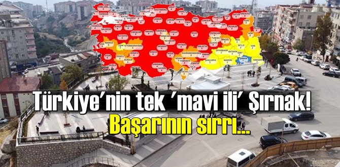 Türkiye'nin risk haritasının 'mavi' rengine sahip tek ili!