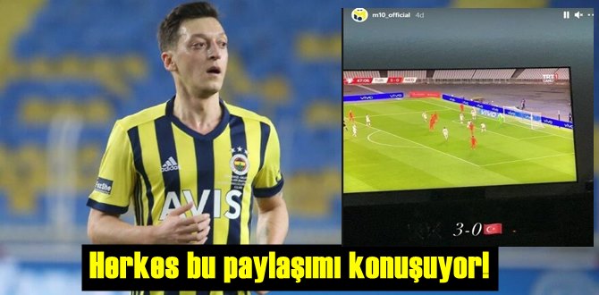 Yıldız Futbolcu Mesut Özil'in Türkiye - Hollanda maçı paylaşımı!