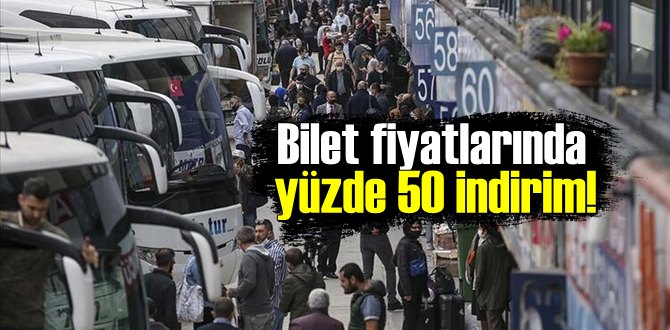 Şehirler arası otobüs firmalarından yolculara yüzde 50 indirim!