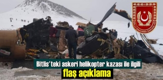 MSB'den ,Bitlis'te dün düşen askeri helikopter kazası ile ilgili açıklama