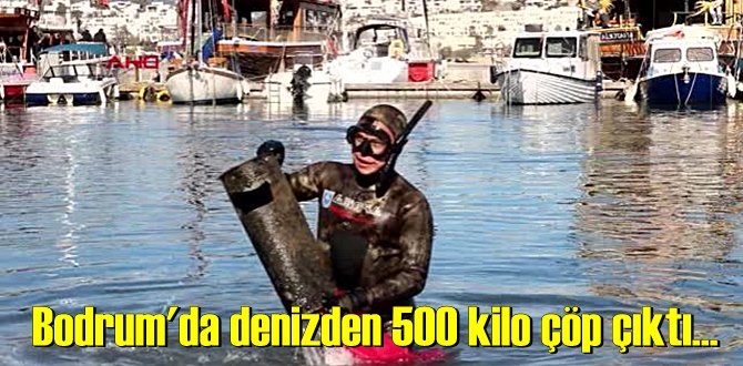 Utandıran Görüntü Bodrum'da denizden 500 kilo çöp toplandı!