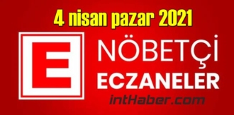 4 nisan pazar 2021 Nöbetçi Eczane nerede, size en yakın Eczaneler listesi