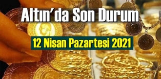 12 Nisan Pazartesi 2021 Bankalar ve serbest piyasa’da Tam,Gram ve Çeyrek Altın fiyatları