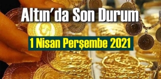 1 Nisan Perşembe 2021 Bankalar ve serbest piyasa’da Tam,Gram ve Çeyrek Altın fiyatları