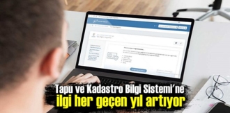 Tapu ve Kadastro Bilgi Sistemi'ne ilgi her geçen yıl artıyor