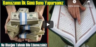 Ramazanın İlk Günü Bunu Yaparsanız, Ne Olacğını Tahmin Bile Edemezsiniz!