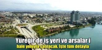 Yüreğir'de iş yeri ve arsalar ihale yoluyla satılacak.