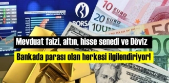 Mevduat faizi, altın, hisse senedi ve Döviz! Bankada parası olan herkesi ilgilendiriyor!