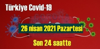 26 nisan 2021 Pazartesi virüs verileri yayınlandı, tablo Ciddi 347 Can kaybı yaşandı!